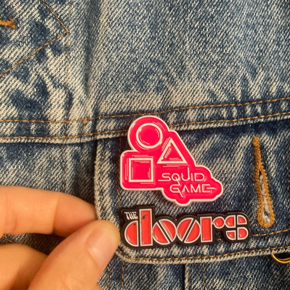 Squid Game Pink Enamel Pin official merch 2025 by Netflix